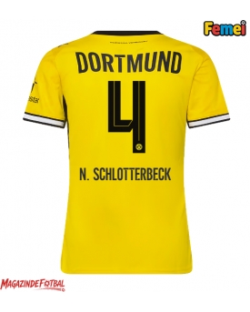 Borussia Dortmund Nico Schlotterbeck #4 Tricou Fotbal Replică 2026-27 Femei Acasa Borussia Dortmund Nico Schlotterbeck #4 Tricou Fotbal Replică 2026-27 Femei Acasa